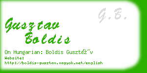 gusztav boldis business card